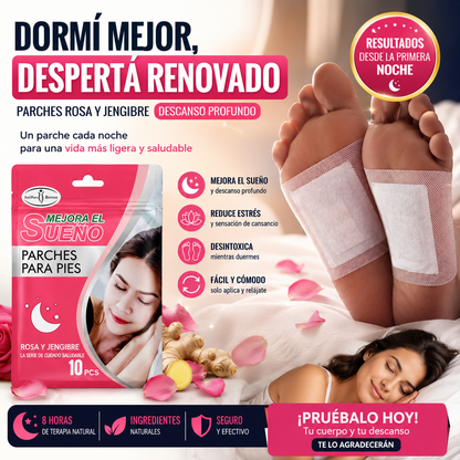 🌸Parches Pies Rosa Y Jengibre Descanso