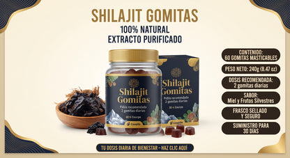 Gomitas naturales de "Shilajit "