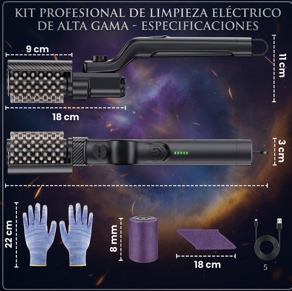 Cepillo eléctrico limpiaparrilla inalámbrico!
