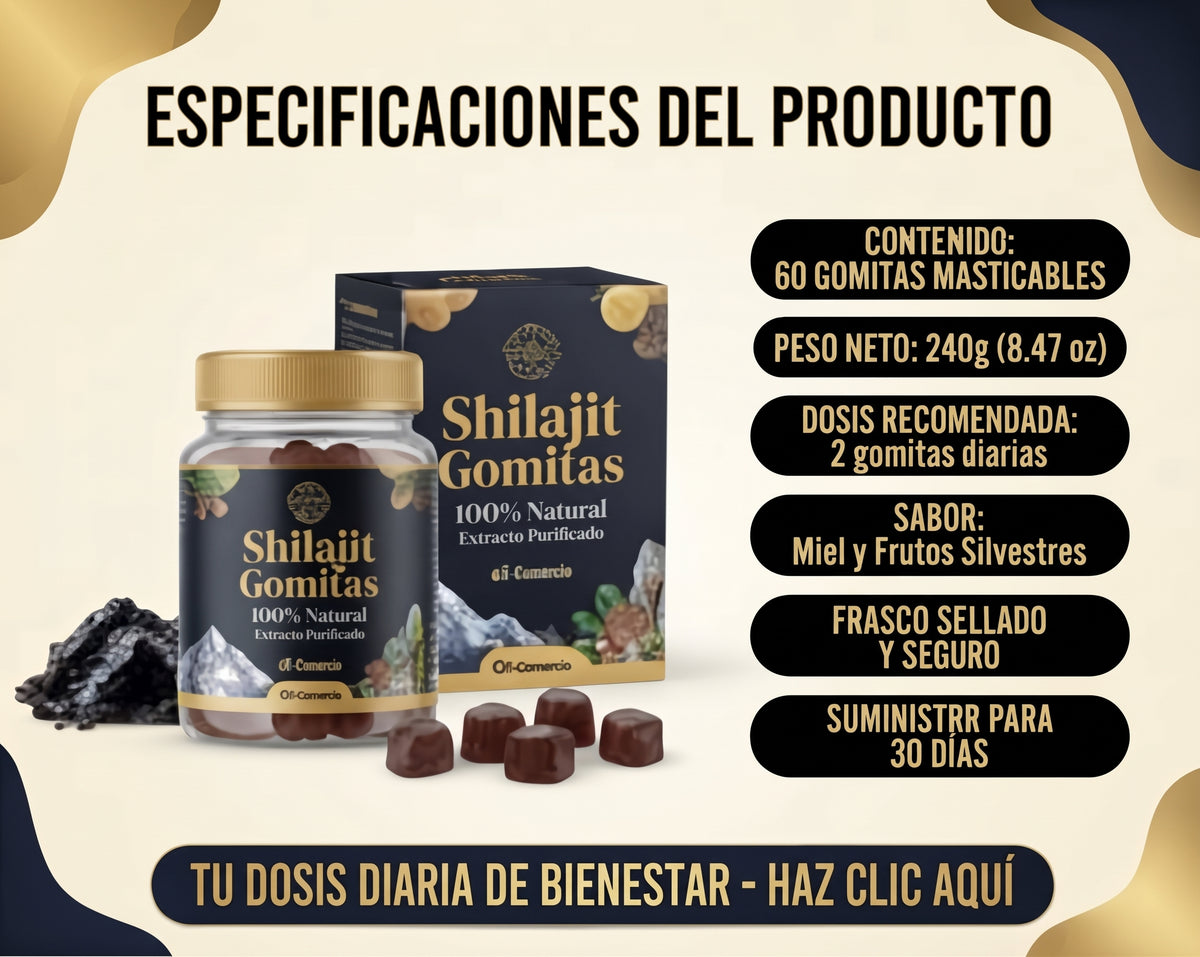Gomitas naturales de "Shilajit "