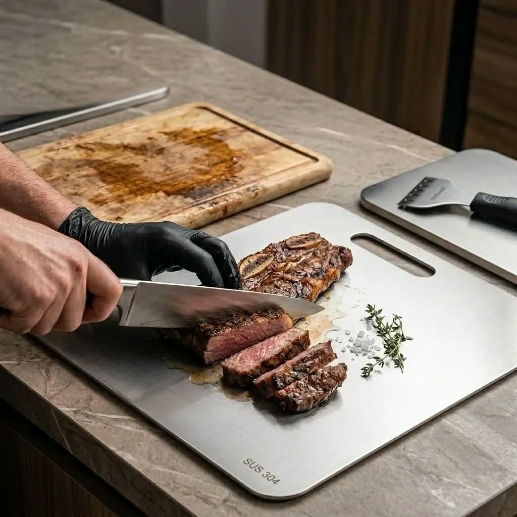 Tabla Premium de Acero Inoxidable: Higiene y Estilo Profesional